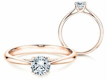 Verlovingsring Delight in 18K roségoud met diamant 0,40ct G/SI