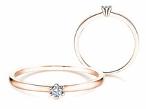 Verlovingsring Classic Petite in 14K roségoud met diamant 0,07ct G/SI