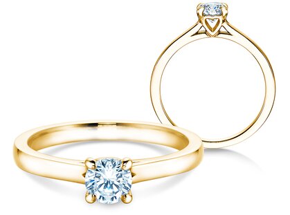 Verlovingsring Romance in 18K geelgoud met diamant 0,50ct G/SI
