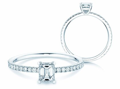 Verlovingsring Elaine in 18K witgoud met diamanten 0,86ct