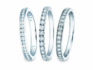 Eternity ringen - ringband bezet met diamanten