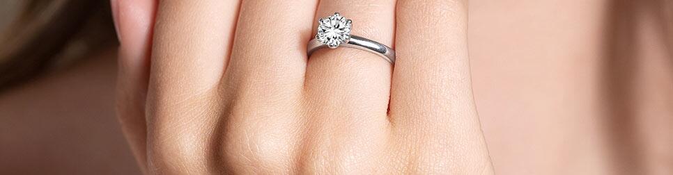 Verlovingsring met 1-karaats diamant