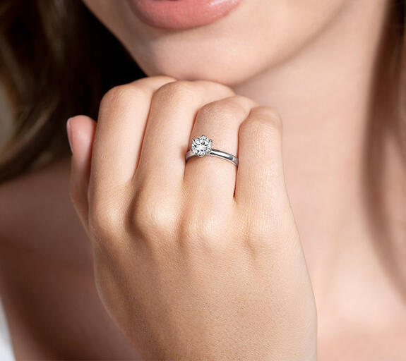 Verlovingsring met 1-karaats diamant