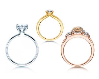 Edelmetaal diamant-verlovingsringen online kopen