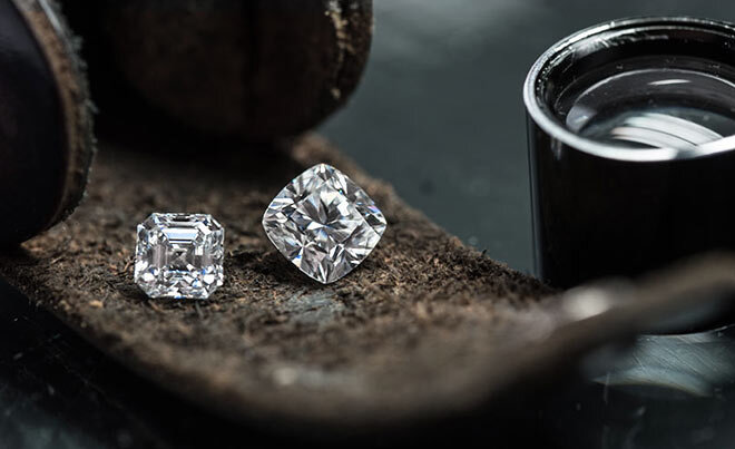 Grotere diamanten, edelsteen en zetting