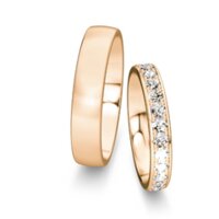 Trouwringen Modern/Romance met diamant-pavé 0,72ct