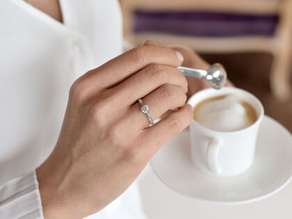 Verlovingsring Romance in 14K witgoud met diamant 2,50ct H/SI