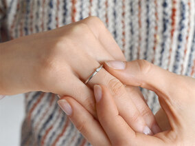 Verlovingsring Melody in zilver 925/- met diamant 0,05ct G/SI