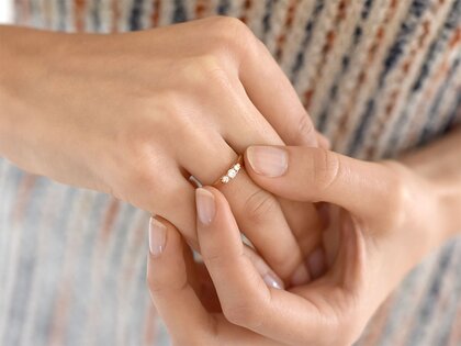 Verlovingsring 3 Stones in 14K roségoud met Lab-grown diamanten 0,40ct E/VS