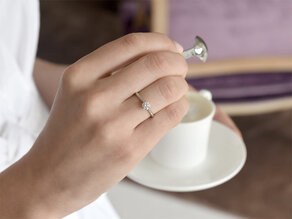 Verlovingsring Spirit in 18K witgoud met Lab-grown diamant 0,50ct E/VS