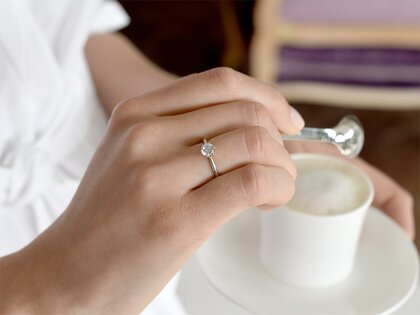 Verlovingsring Spirit in 9K witgoud met Lab-grown diamant 1,00ct E/VS