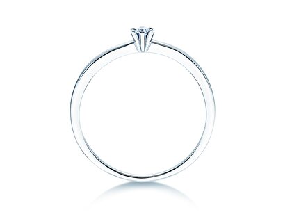 Verlovingsring Classic Petite in 14K witgoud met diamant 0,05ct G/SI