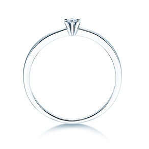 Verlovingsring Classic Petite in 14K witgoud met diamant 0,05ct G/SI