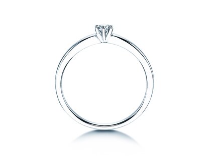 Verlovingsring Classic Petite in 14K witgoud met diamant 0,09ct G/SI