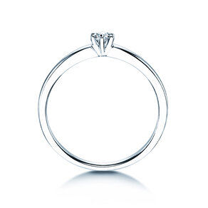 Verlovingsring Classic Petite in 14K witgoud met diamant 0,09ct G/SI