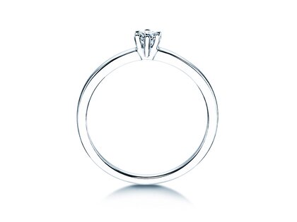 Verlovingsring Classic Petite in 14K witgoud met diamant 0,13ct G/SI