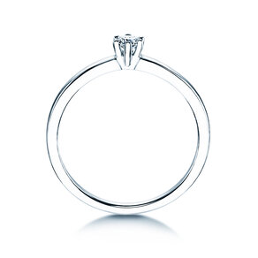 Verlovingsring Classic Petite in 14K witgoud met diamant 0,13ct G/SI