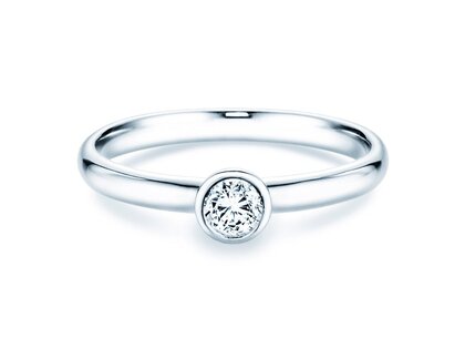 Verlovingsring Eternal in 9K witgoud met diamant 0,25ct H/SI