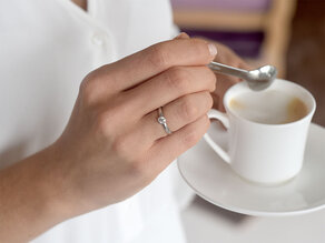 Verlovingsring Eternal in 14K witgoud met diamant 0,30ct H/SI