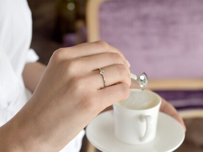 Verlovingsring Spirit in 18K witgoud met diamant 0,25ct H/SI