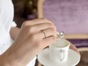 Verlovingsring Spirit in 18K witgoud met diamant 0,25ct H/SI