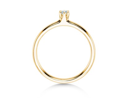 Verlovingsring Classic 6 in 14K geelgoud met diamant 0,05ct H/SI