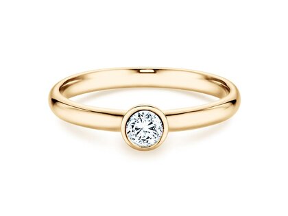 Verlovingsring Eternal in 9K geelgoud met diamant 0,25ct H/SI