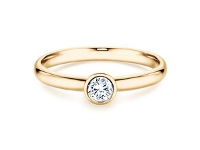 Verlovingsring Eternal in 9K geelgoud met diamant 0,25ct H/SI