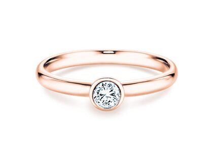 Verlovingsring Eternal in 9K roségoud met diamant 0,05ct G/SI