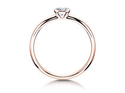 Verlovingsring Eternal in 9K roségoud met diamant 0,05ct G/SI