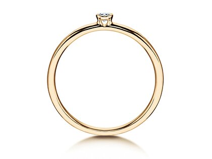 Verlovingsring Eternal in 14K geelgoud met diamant 0,05ct H/SI