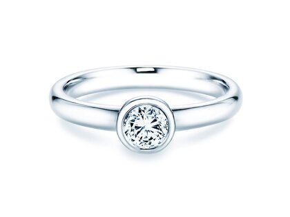 Verlovingsring Eternal in 9K witgoud met diamant 0,40ct D/IF