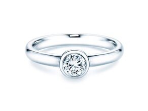 Verlovingsring Eternal in 9K witgoud met diamant 0,40ct D/IF