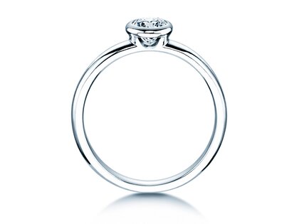 Verlovingsring Eternal in 9K witgoud met diamant 0,40ct D/IF