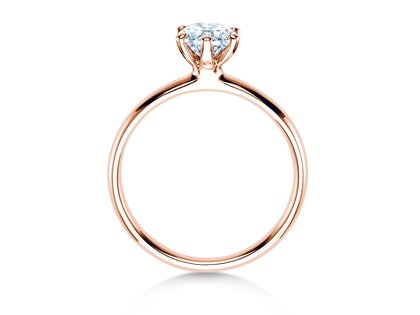 Verlovingsring Classic 6 in 18K roségoud met diamant 0,40ct H/SI