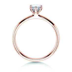Verlovingsring Classic 6 in 14K roségoud met diamant 0,30ct H/SI