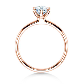 Verlovingsring Classic 6 in 18K roségoud met diamant 0,40ct H/SI