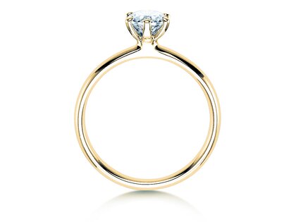 Verlovingsring Classic 6 in 9K geelgoud met diamant 0,60ct H/SI
