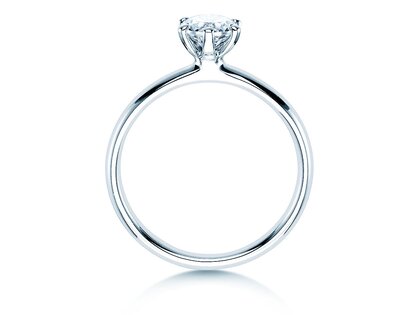 Verlovingsring Classic 6 in 18K witgoud met diamant 0,60ct H/SI