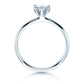 Verlovingsring Classic 6 in 18K witgoud met diamant 0,60ct H/SI