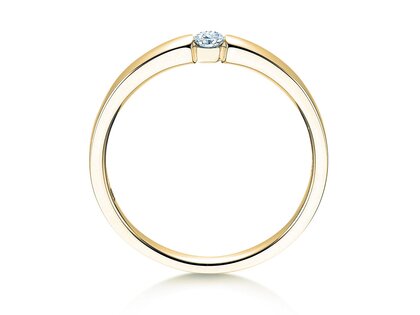 Verlovingsring Infinity Petite in 14K geelgoud met diamant 0,09ct G/SI
