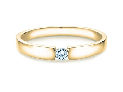 Verlovingsring Infinity Petite in 14K geelgoud met diamant 0,09ct G/SI