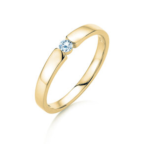Verlovingsring Infinity Petite in 14K geelgoud met diamant 0,09ct G/SI
