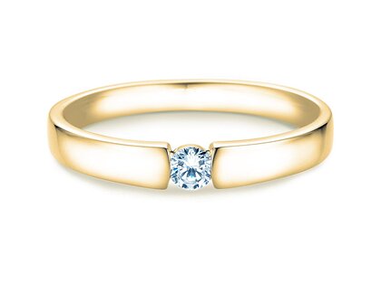 Verlovingsring Infinity Petite in 14K geelgoud met diamant 0,13ct G/SI