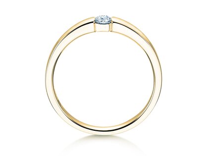 Verlovingsring Infinity Petite in 14K geelgoud met diamant 0,13ct G/SI