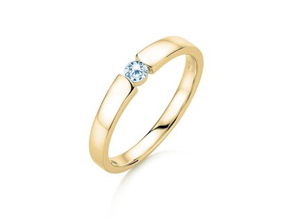 Verlovingsring Infinity Petite in 14K geelgoud met diamant 0,13ct G/SI