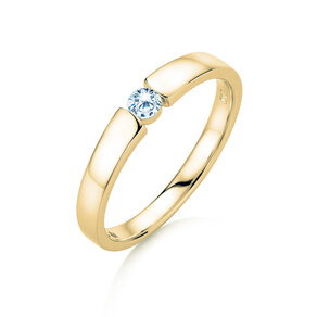 Verlovingsring Infinity Petite in 14K geelgoud met diamant 0,13ct G/SI