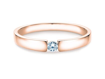 Verlovingsring Infinity Petite in 14K roségoud met diamant 0,09ct G/SI