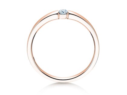Verlovingsring Infinity Petite in 14K roségoud met diamant 0,09ct G/SI