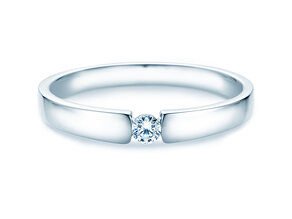 Verlovingsring Infinity Petite in 14K witgoud met diamant 0,09ct G/SI